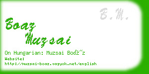 boaz muzsai business card